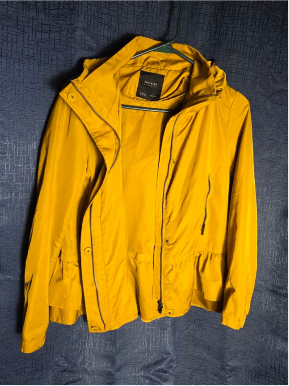 Women's ZARA BASIC Utility Jacket XS Mustard Yellow - Picture 4 of 7